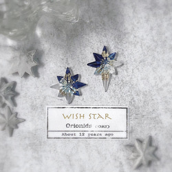 【Wish Star:オリオン座流星群】２way／流星のピアス・イヤリング 8枚目の画像