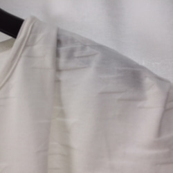 在庫処分セール！！￥12,500→￥1,100オルテガ柄ショルダータックBLUフレンチ袖 Ｕネック 6枚目の画像