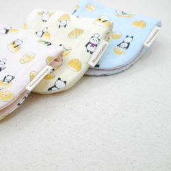 ふわもこハンカチ｜パンダのパン屋さん-Panda’s Bakery-｜S・10×20cm｜8重ガーゼハンカチ｜プチギフト 7枚目の画像