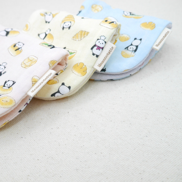 ふわもこハンカチ｜パンダのパン屋さん-Panda’s Bakery-｜S・10×20cm｜8重ガーゼハンカチ｜プチギフト 7枚目の画像