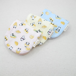 ふわもこハンカチ｜パンダのパン屋さん-Panda’s Bakery-｜S・10×20cm｜8重ガーゼハンカチ｜プチギフト 1枚目の画像