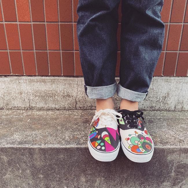 スニーカー「ジョーヌ」'10年「JILLE」6月号掲載！お洒落なアシンメトリー【受注制作】