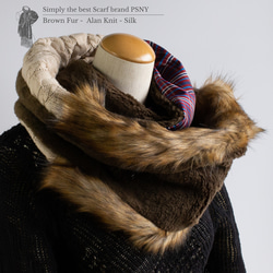 PSNY 棕色生態皮草 4 色圍脖成人協調優雅頸部保暖假皮草 SD09 第7張的照片