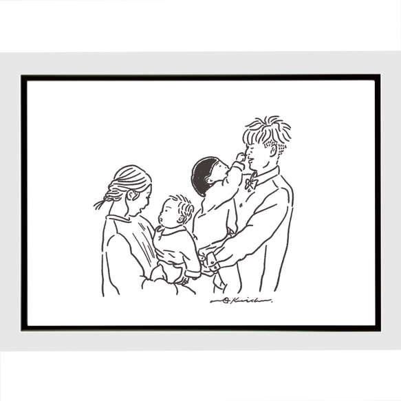 鉛筆イラストオーダー 【オーダー一旦終了】 似顔絵・イラストポスター作成（えんぴつ画） （誕生日・記念日