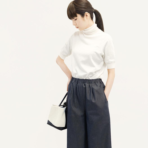 海外並行輸入正規品 色落ちしない 岡山デニムで ずっときれいに 濃紺 ワイドパンツ パンツ