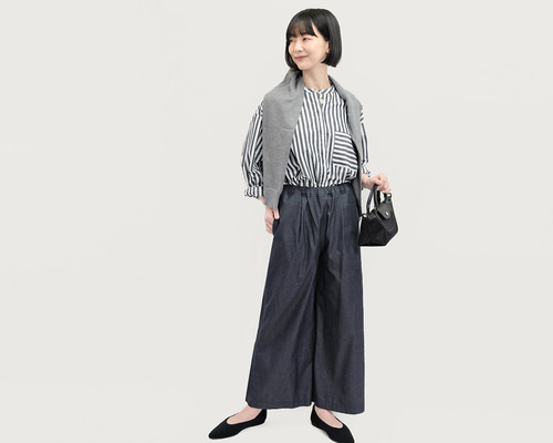 春夏にも 薄手 岡山デニム 毎日を上質に心地よく 色落ちしない濃紺