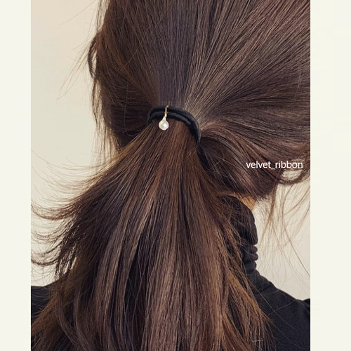 【セルフでゴム交換可能】大きめアバロンシェル(あこや)のヘアゴム✩.*˚天然石 セルフでゴム交換可能】大きめアバロンシェル(あこや)のヘアゴム