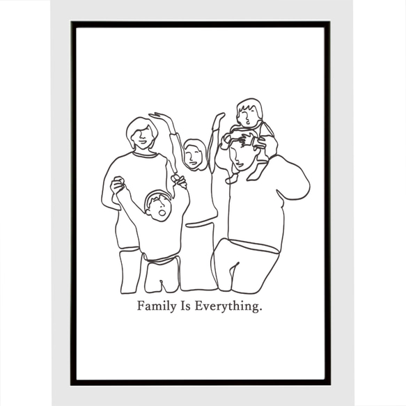 似顔絵・イラストポスター作成（ラインアート） （誕生日・記念