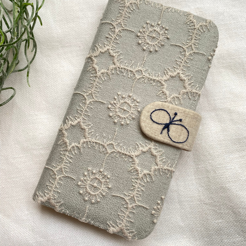 ✿8/4完成 シナモン様確認用✿手帳型スマホケース✿ミナペルホネン  