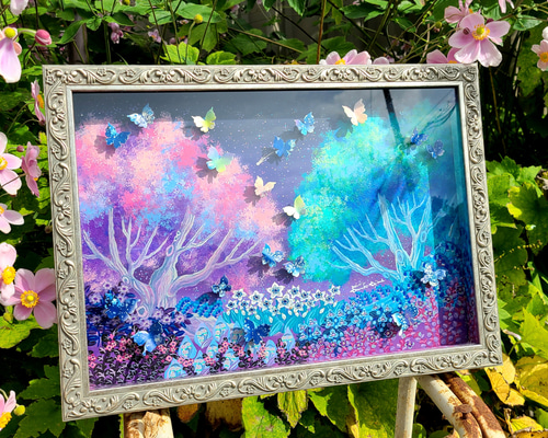 お花のタペストリー 原画】星花の園 タペストリー・壁掛け てじまともこ 通販 12801038