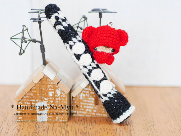 受注制作】あみぐるみ・クラリネット＆クマ耳帽子ベビちゃん（SS・マト