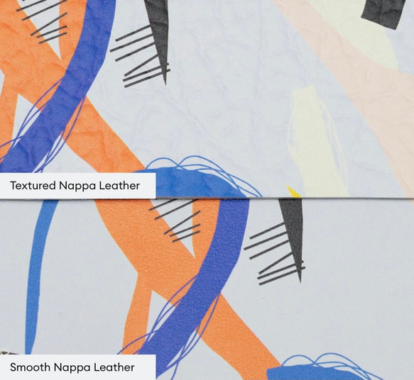 カラフルで色鮮やかな木目調 二つ折り財布 本革 本革