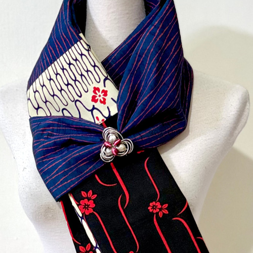 スカーフ No. 293 *Iroha* デザイナーハンドメイドアンティーク