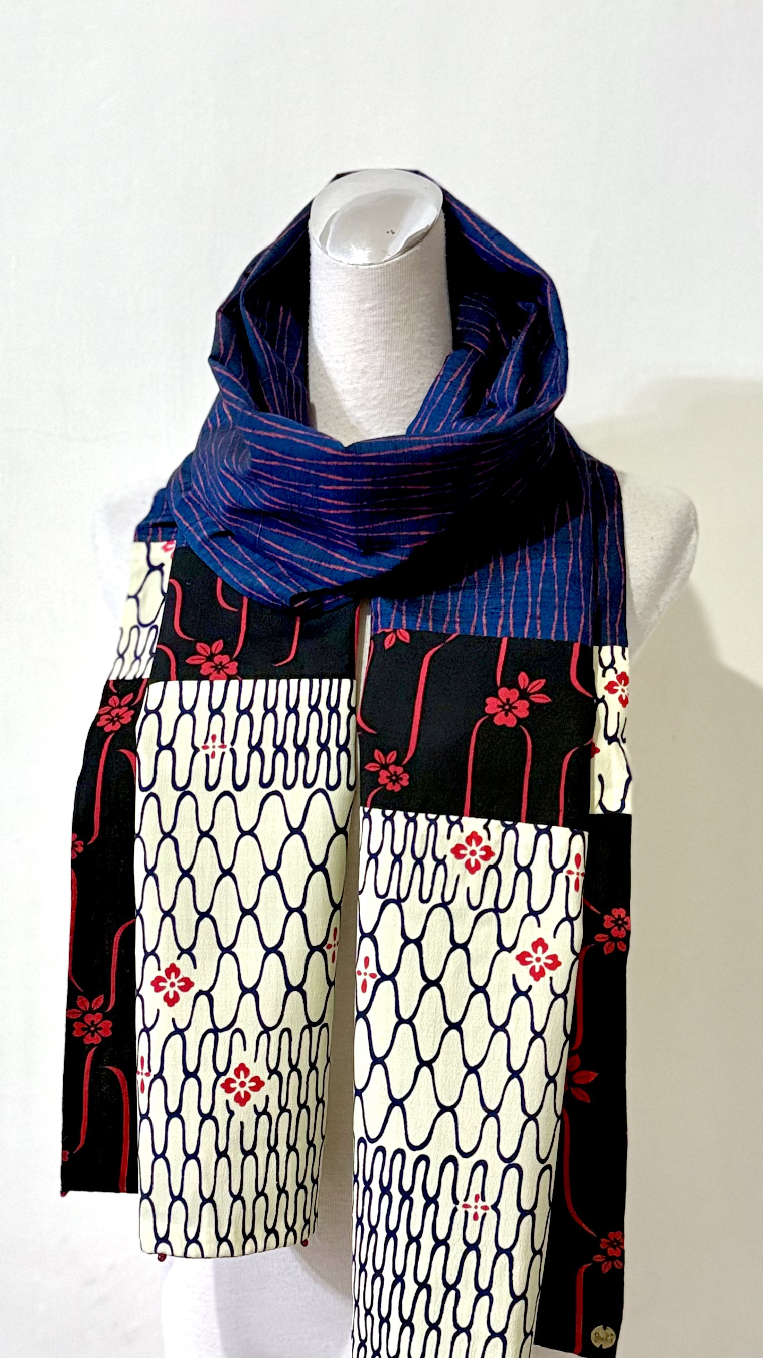 スカーフ No. 293 *Iroha* デザイナーハンドメイドアンティーク