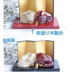 【１点のみ再販売・creema限定】「小花を閉じ込めて」もっちり手のり鏡餅＊固まるハーバリウム 20枚目の画像