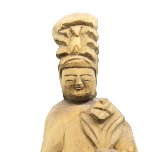 受注製作：観音菩薩立像（高さ：25cm）仏像 円空仏 摸刻 木彫