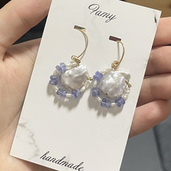 ◇◇ ピカソコッパー カラフル ゴールド 天然石 ピアス (14kgf