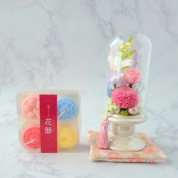 美しさ長持ちのお供え用ガラスドーム　小さめサイズで飾りやすい◎ 8枚目の画像