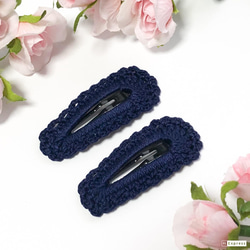 2個セット】ピンク ぱっちんピン ヘアピン レース レザー 入園 卒園