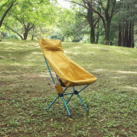 【2点セット】アウトドア　コットンチェアカバー　色グレージュ　キャンプ　日本製