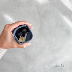 ″本革　スエード　クリアー　ポーチ″ オレンジ　Sサイズ　ピッグスエード　シンプル　小物入れ　秋　冬　クリスマス 11枚目の画像