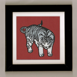 切り絵カラー原画「エルビス・プレスリー」 切り絵 只管はじめ