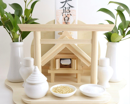 神棚《すみよし》神具7点セット 置き専用 極小 神棚 モダン