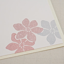 グリーティングカード「小花アラカルト（ピンク）」選べるメッセージ ※封筒付き /よもぎむしぱん 5枚目の画像