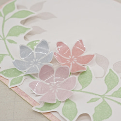 グリーティングカード「小花アラカルト（ピンク）」選べるメッセージ ※封筒付き /よもぎむしぱん 3枚目の画像
