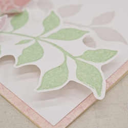 グリーティングカード「小花アラカルト（ピンク）」選べるメッセージ ※封筒付き /よもぎむしぱん 4枚目の画像