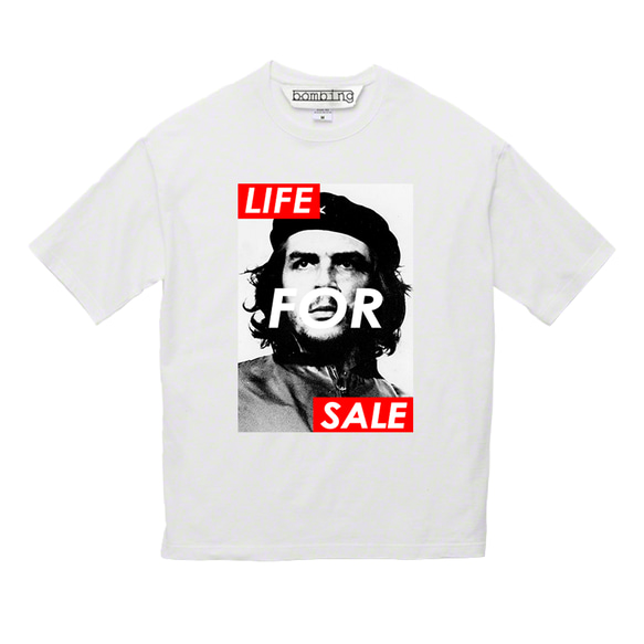 チェ・ゲバラ　LIFE FOR SAL　 RED BOX　ホワイトボディ　ビッグシルエットTシャツ【 インクジェット 】 3枚目の画像