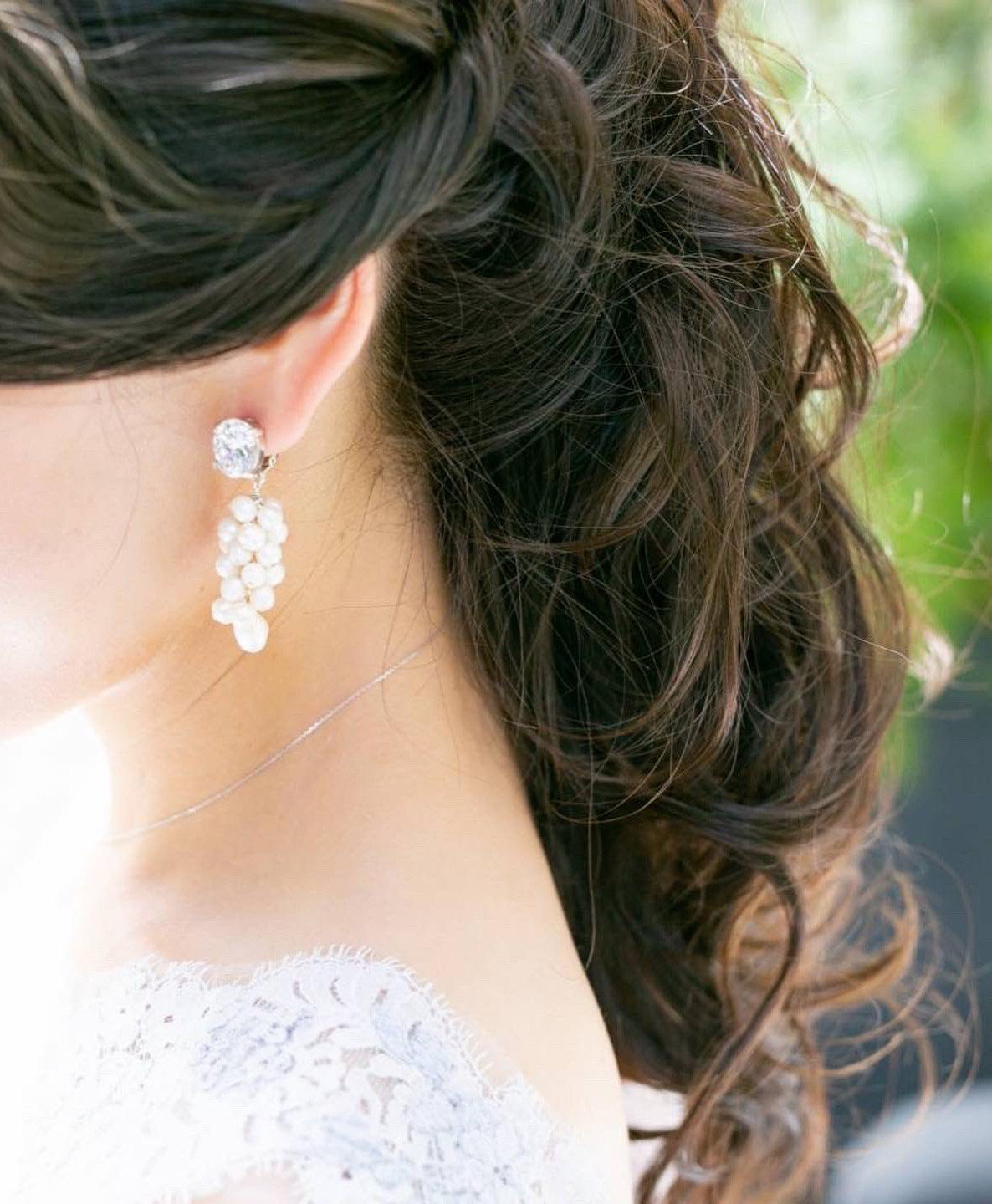 ブライダルイヤリング　ウェディングイヤリング　ウェディングアクセサリー　ピアス 淡水パール　silver925