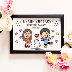 似顔絵 結婚記念日・２名 3枚目の画像