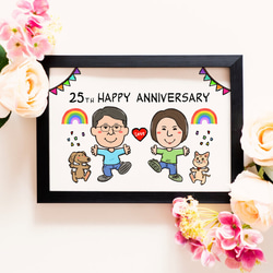 似顔絵 結婚記念日・２名 8枚目の画像