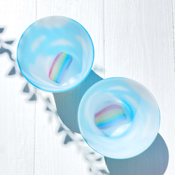 ひこうき雲グラス  ＊受注制作 3枚目の画像