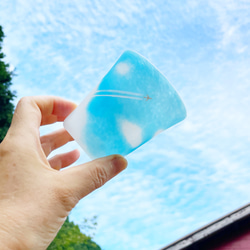 ひこうき雲グラス  ＊受注制作 2枚目の画像