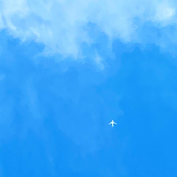 ひこうき雲グラス  ＊受注制作 6枚目の画像