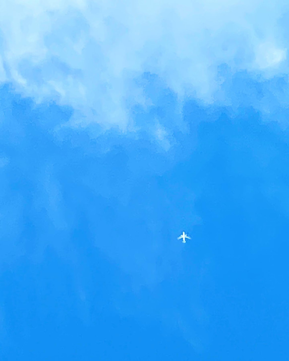 ひこうき雲グラス  ＊受注制作 6枚目の画像