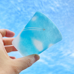 ひこうき雲グラス  ＊受注制作 5枚目の画像