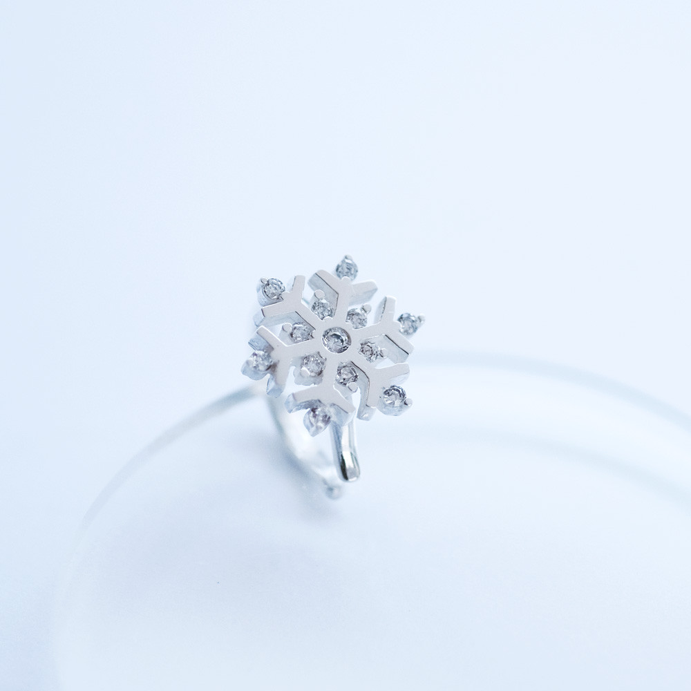 雪の結晶 イヤーカフ シルバー925