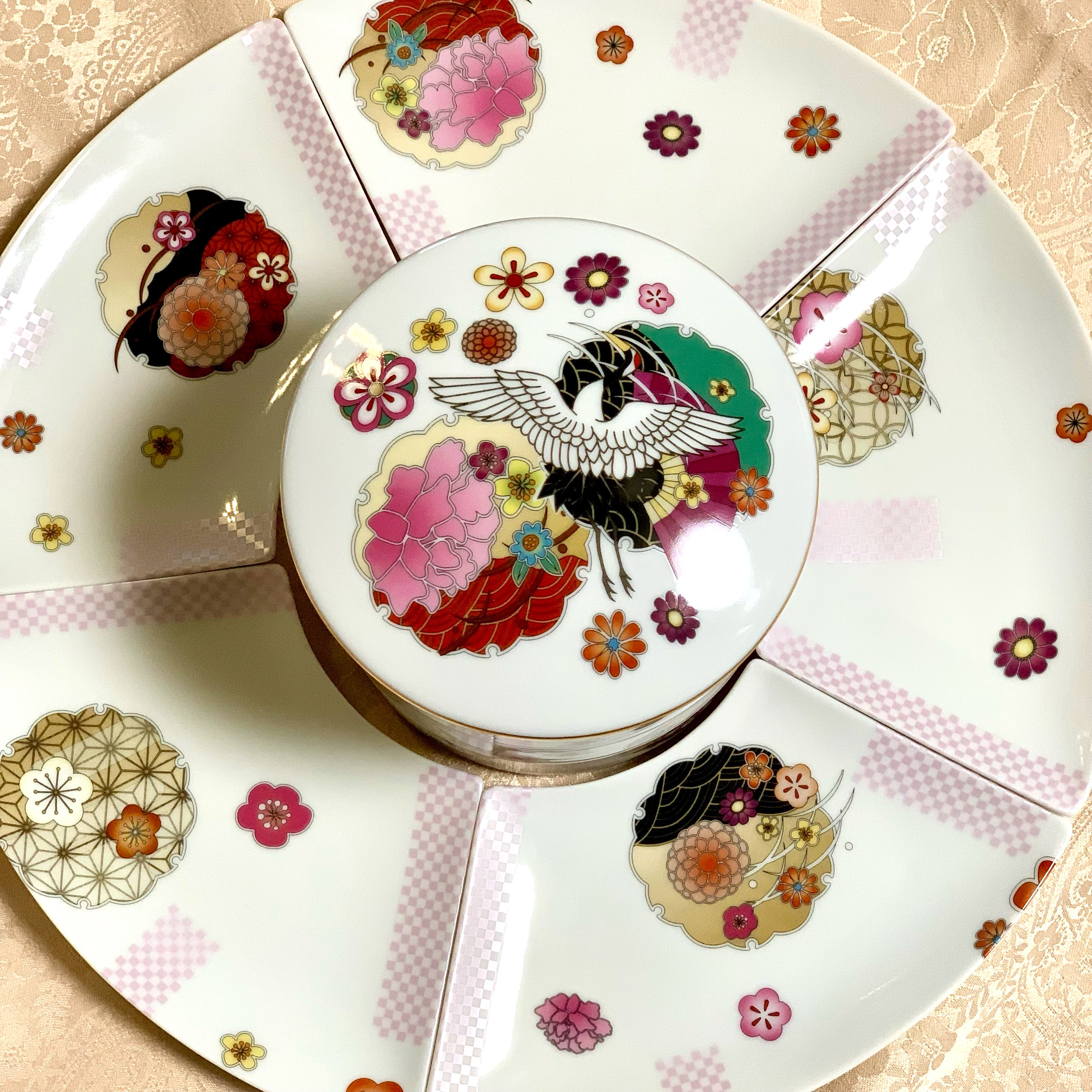 C13-3/新宮克美作/大皿/共箱/共箱/盛皿/額皿/懐石料理/懐石道具