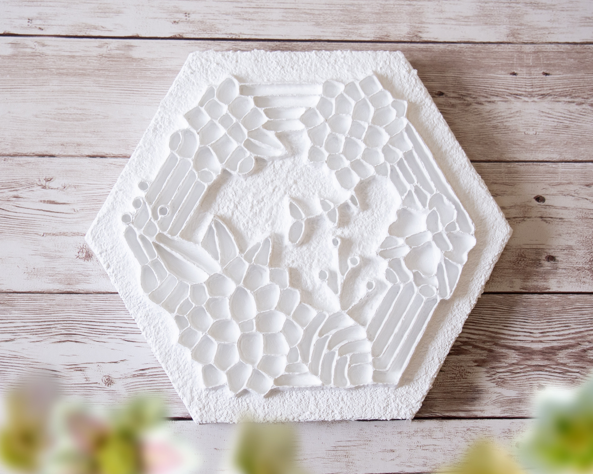[送料無料]「フラワーリース」＊Canvas sculpture＊