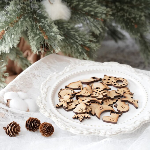 木製 アドベントカレンダー タグ 【アソート】christmas クリスマス