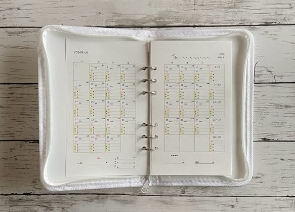 【受注製作】カレンダー式かんたん家計簿　リフィル / セリア　6リング対応 2枚目の画像