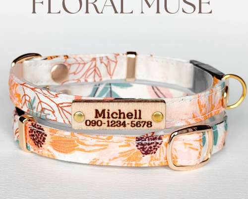 フラワー柄(青)わんちゃん猫ちゃん用首輪 楽天市場】猫用首輪 猫 ネコの首輪 和柄 可愛い 猫用 ペット用