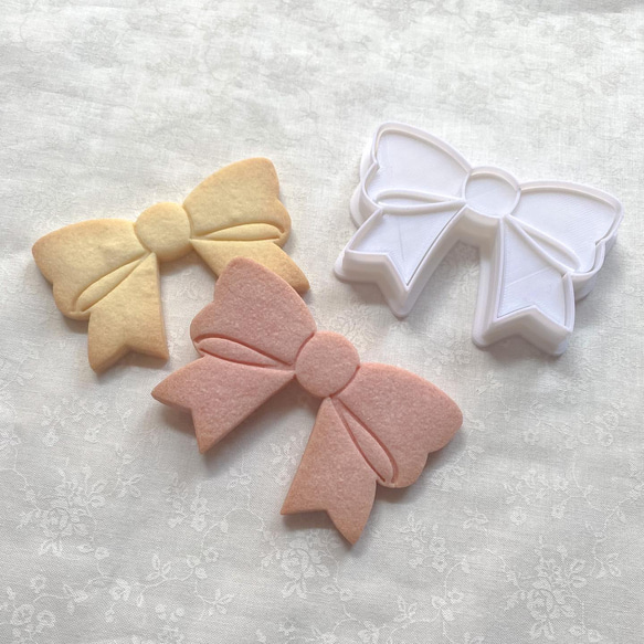 [蝴蝶結]&lt;L尺寸&gt;餅乾模具/可愛/禮物/禮物/手工製作/時尚/生日/週年紀念/慶祝/女孩/母親節 第6張的照片
