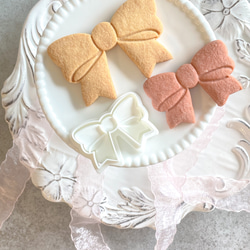 [蝴蝶結]&lt;L尺寸&gt;餅乾模具/可愛/禮物/禮物/手工製作/時尚/生日/週年紀念/慶祝/女孩/母親節 第2張的照片