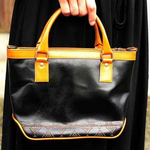 INDIEee インディ アンティークスムースレザー ミニトートバッグ