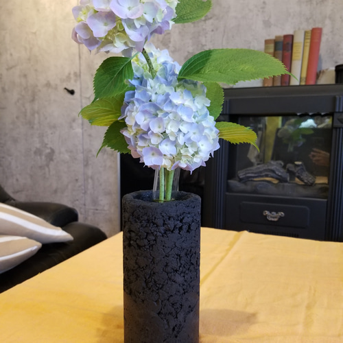 FP1407円柱型 ハンドメイド センメント鉢 コンクリート鉢 モルタル