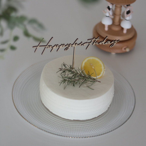 ケーキトッパー Happy Birthday 誕生日 シンプル バースデー 8枚目の画像